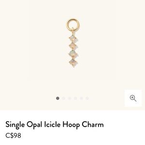 Mejuri Opal Icicle Hoop Charm